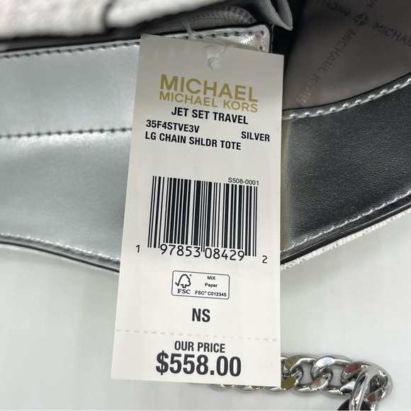 Michael Kors Large Chain Shoulder Tote Bag - Picture 9 of 9